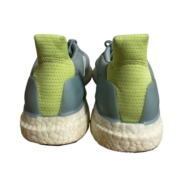 Adidas Solar Glide Boost Running Shoes Womens Size 8.5 Grey & Neon Yellow - Picture 3 of 12